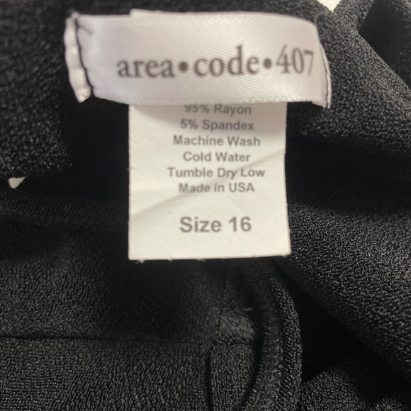 Never Worn Area Code 407 Asymmetrical Neck Fit and Flare Black Party Dress - Picture 2 of 2